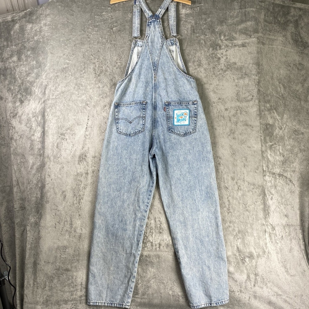 Levi's Premium Vintage Womens Overalls Size S Big E Retro Denim 85315-0015 Patch - Picture 8 of 14